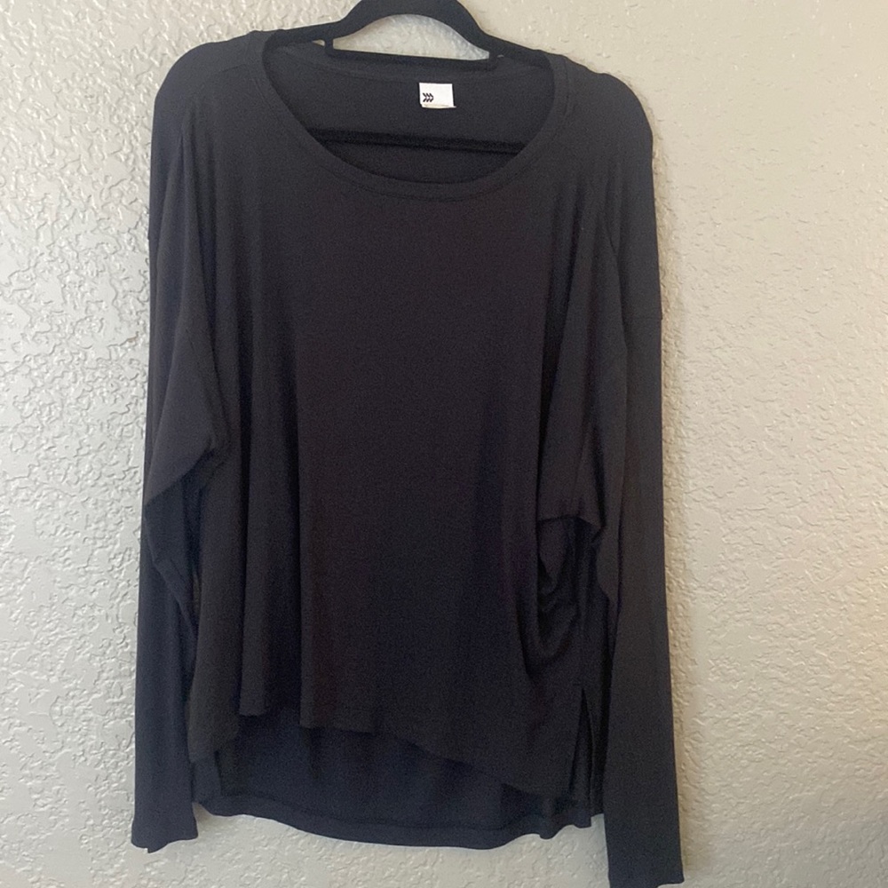 All in Motion, Long-Sleeve Athletic Top, Black, Size XL, Women’s